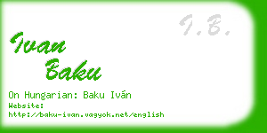 ivan baku business card